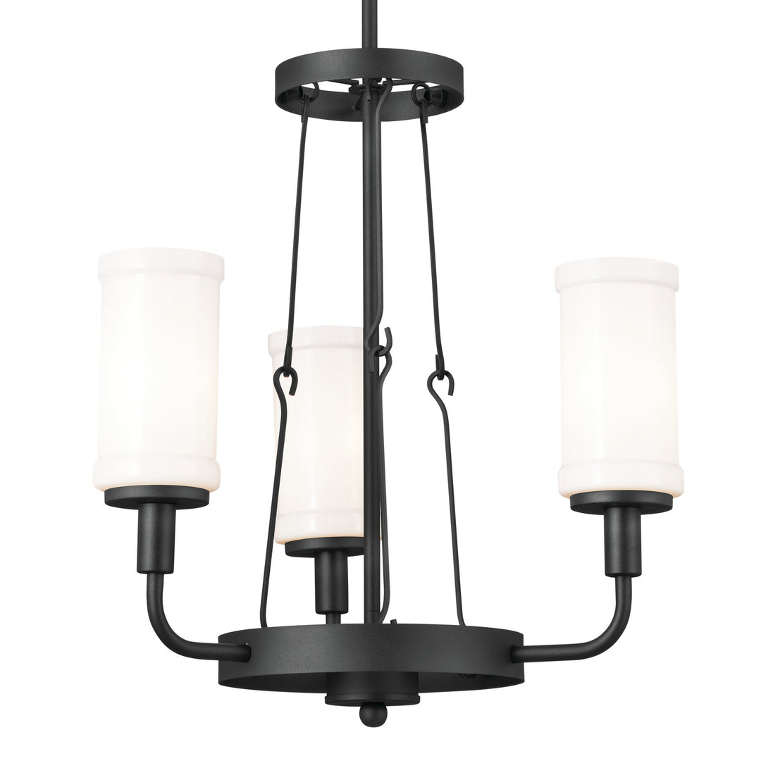 Kichler Canada - 52450BKT - Three Light Mini Chandelier - Vetivene - Textured Black