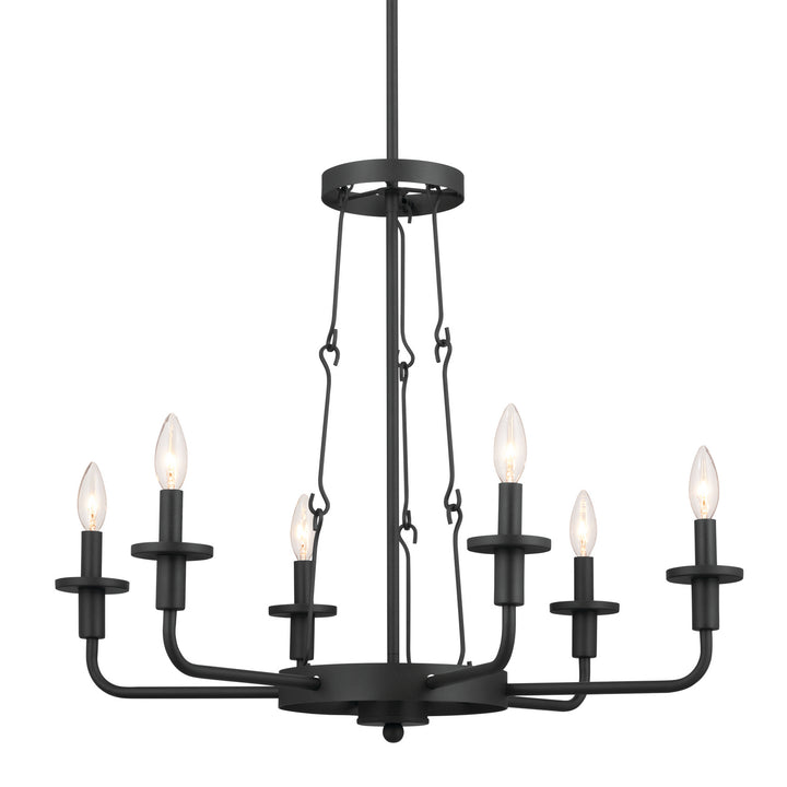 Kichler Canada - 52451BKT - Six Light Chandelier - Vetivene - Textured Black