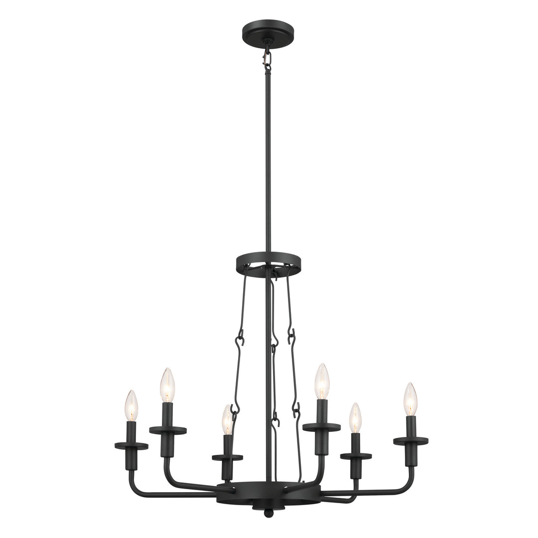 Kichler Canada - 52451BKT - Six Light Chandelier - Vetivene - Textured Black