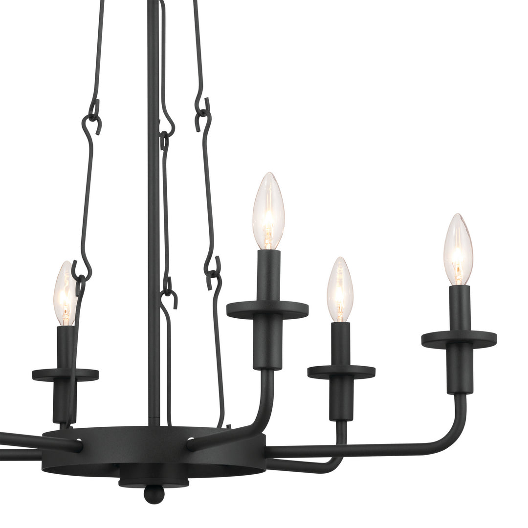 Kichler Canada - 52451BKT - Six Light Chandelier - Vetivene - Textured Black