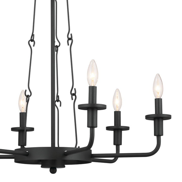 Kichler Canada - 52451BKT - Six Light Chandelier - Vetivene - Textured Black
