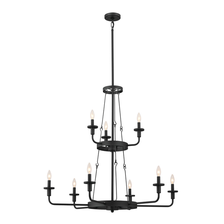 Kichler Canada - 52452BKT - Nine Light Chandelier - Vetivene - Textured Black