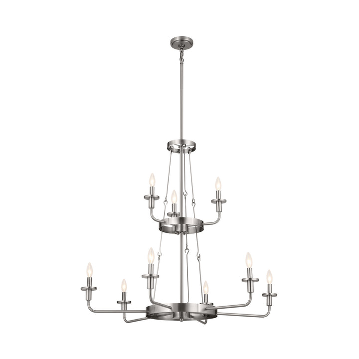 Kichler Canada - 52452CLP - Nine Light Chandelier - Vetivene - Classic Pewter
