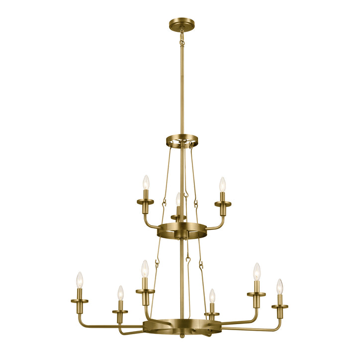 Kichler Canada - 52452NBR - Nine Light Chandelier - Vetivene - Natural Brass
