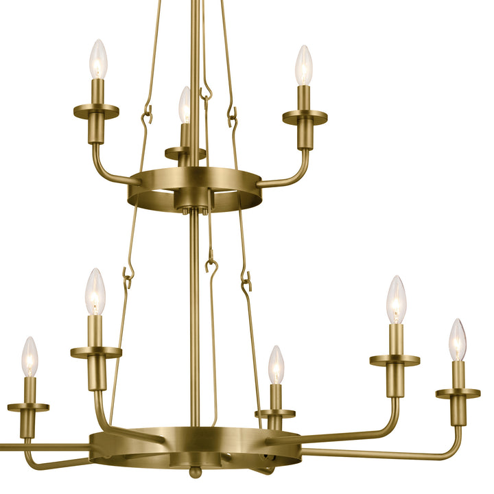 Kichler Canada - 52452NBR - Nine Light Chandelier - Vetivene - Natural Brass