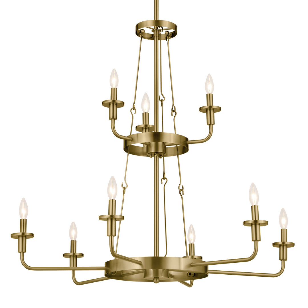Kichler Canada - 52452NBR - Nine Light Chandelier - Vetivene - Natural Brass