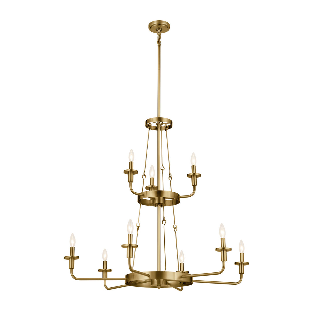Kichler Canada - 52452NBR - Nine Light Chandelier - Vetivene - Natural Brass
