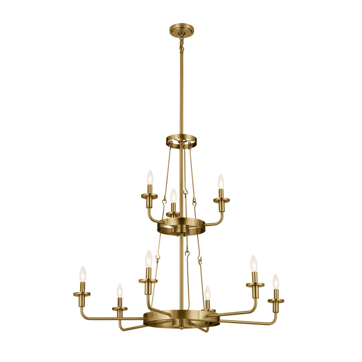 Kichler Canada - 52452NBR - Nine Light Chandelier - Vetivene - Natural Brass