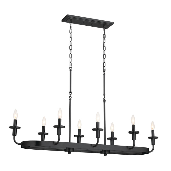 Kichler Canada - 52453BKT - Eight Light Linear Chandelier - Vetivene - Textured Black