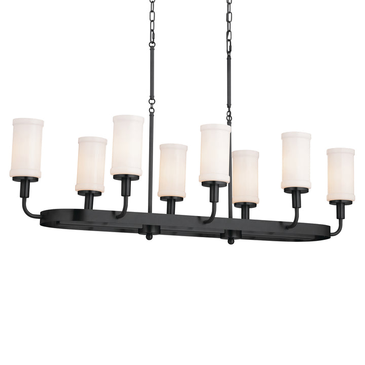 Kichler Canada - 52453BKT - Eight Light Linear Chandelier - Vetivene - Textured Black