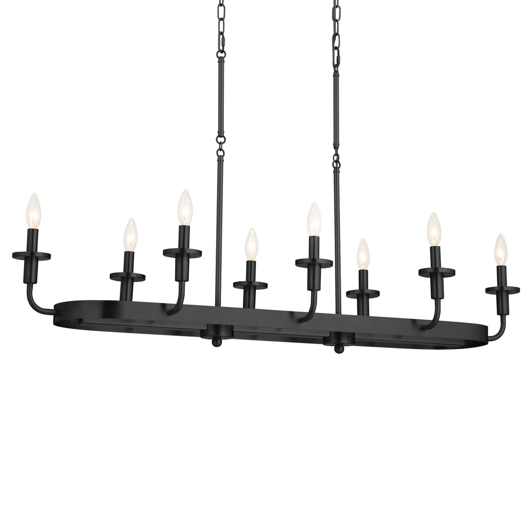 Kichler Canada - 52453BKT - Eight Light Linear Chandelier - Vetivene - Textured Black