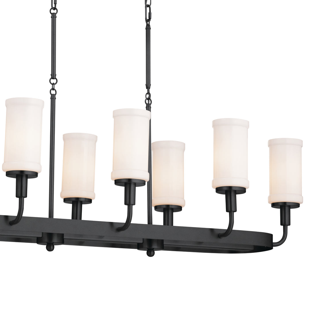 Kichler Canada - 52453BKT - Eight Light Linear Chandelier - Vetivene - Textured Black