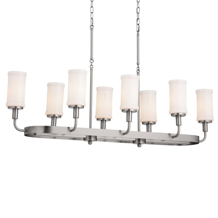 Kichler Canada - 52453CLP - Eight Light Linear Chandelier - Vetivene - Classic Pewter