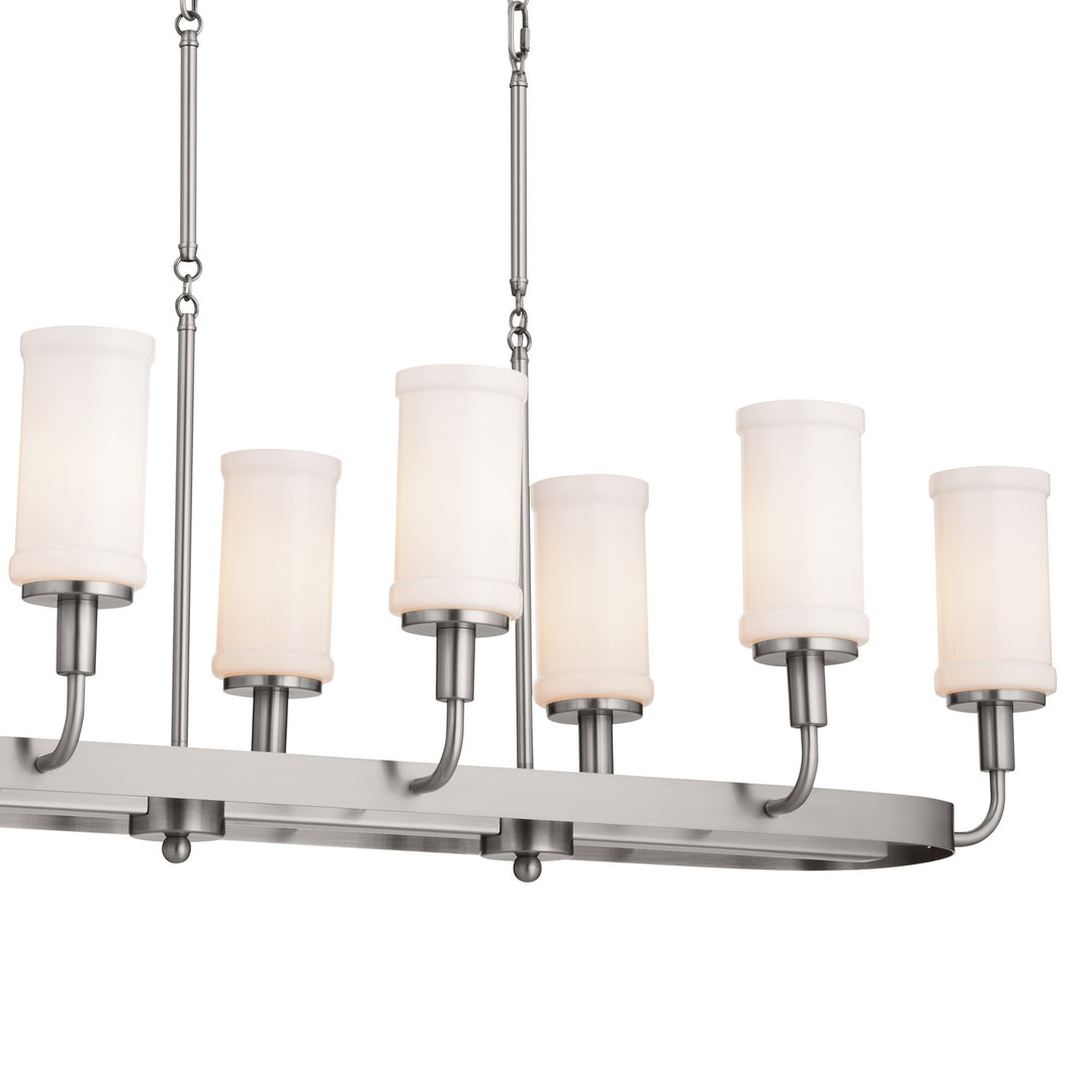 Kichler Canada - 52453CLP - Eight Light Linear Chandelier - Vetivene - Classic Pewter