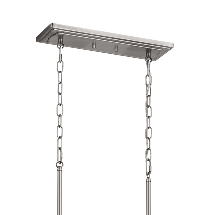 Kichler Canada - 52453CLP - Eight Light Linear Chandelier - Vetivene - Classic Pewter
