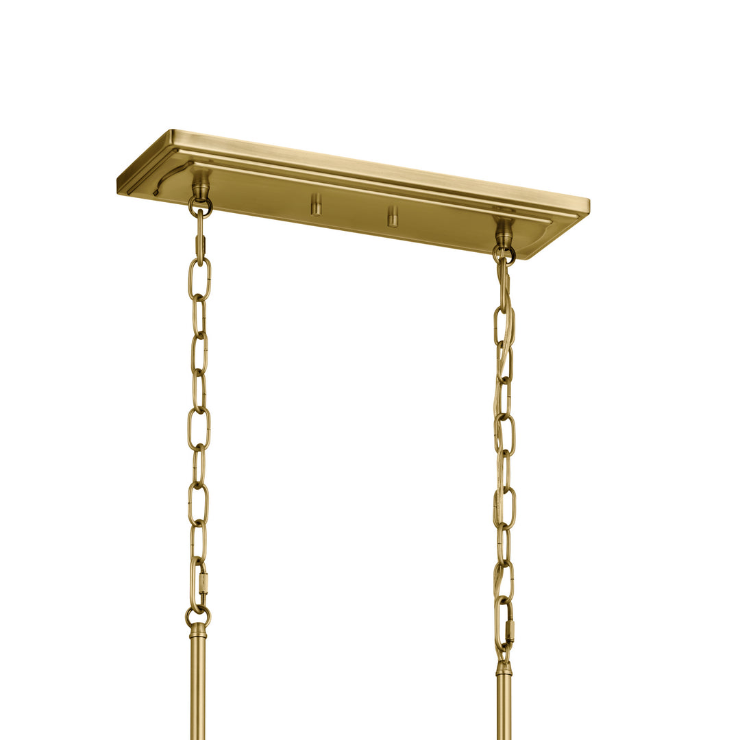 Kichler Canada - 52453NBR - Eight Light Linear Chandelier - Vetivene - Natural Brass