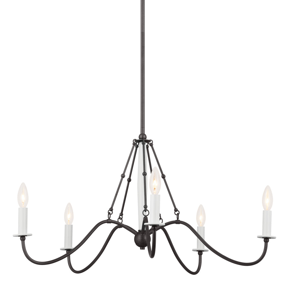 Kichler Canada - 52455AVI - Five Light Chandelier - Freesia - Anvil Iron
