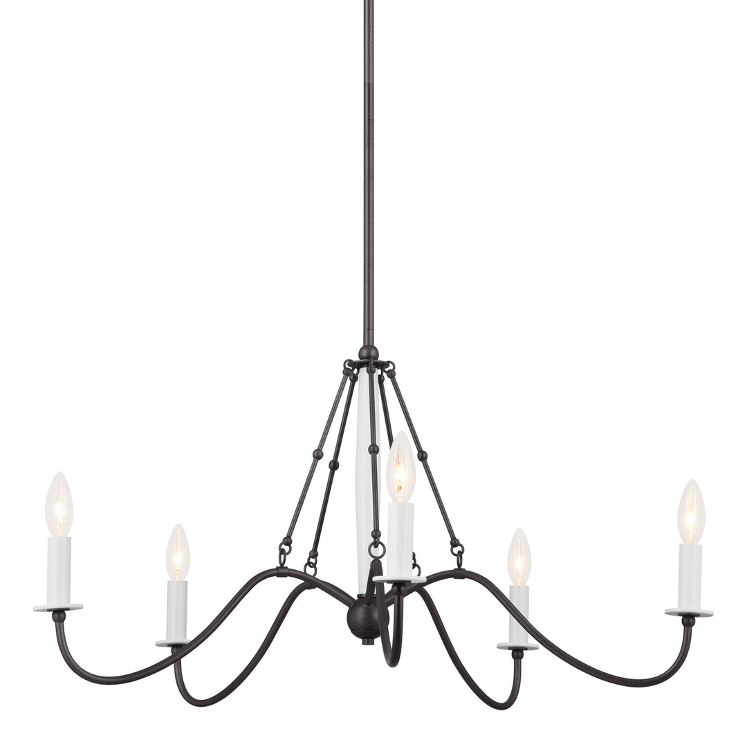 Kichler Canada - 52455AVI - Five Light Chandelier - Freesia - Anvil Iron