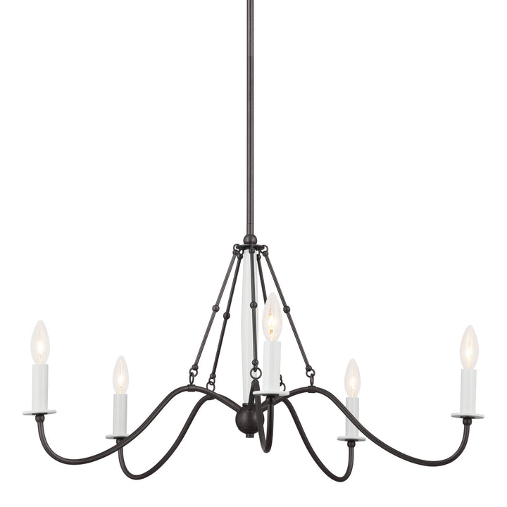 Kichler Canada - 52455AVI - Five Light Chandelier - Freesia - Anvil Iron