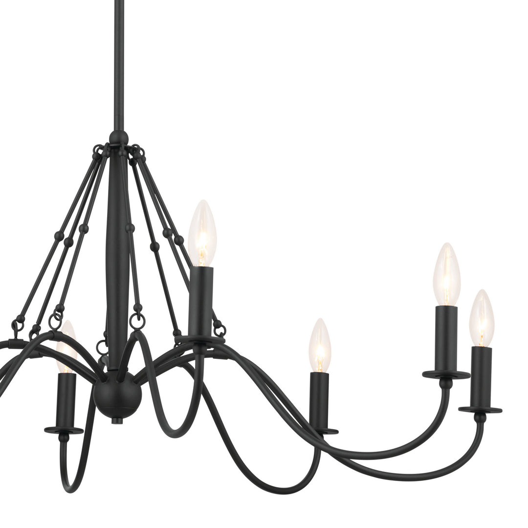 Kichler Canada - 52456BKT - Eight Light Chandelier - Freesia - Textured Black