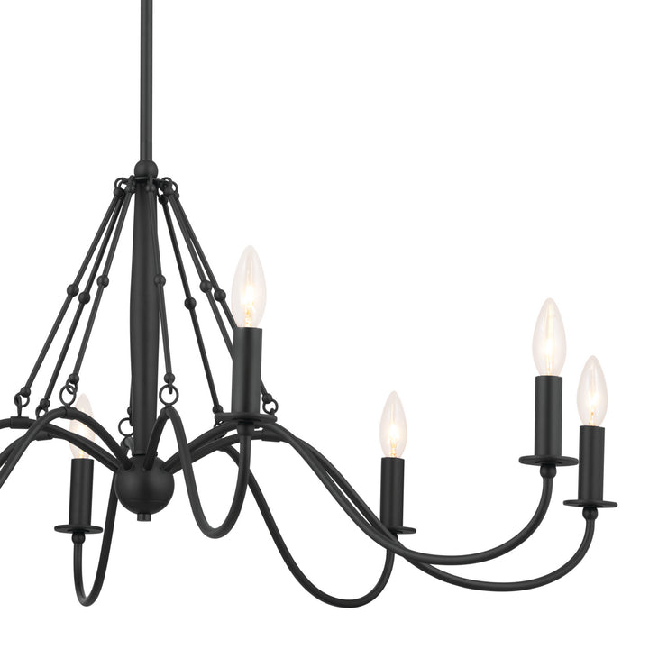 Kichler Canada - 52456BKT - Eight Light Chandelier - Freesia - Textured Black