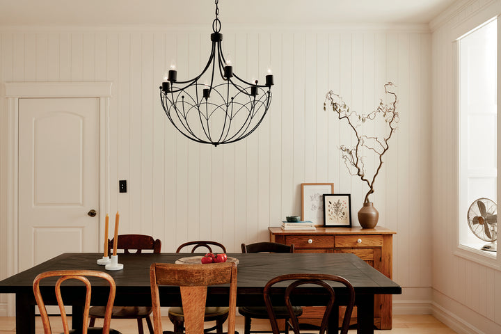 Kichler Canada - 52462BKT - Six Light Chandelier - Topiary - Textured Black