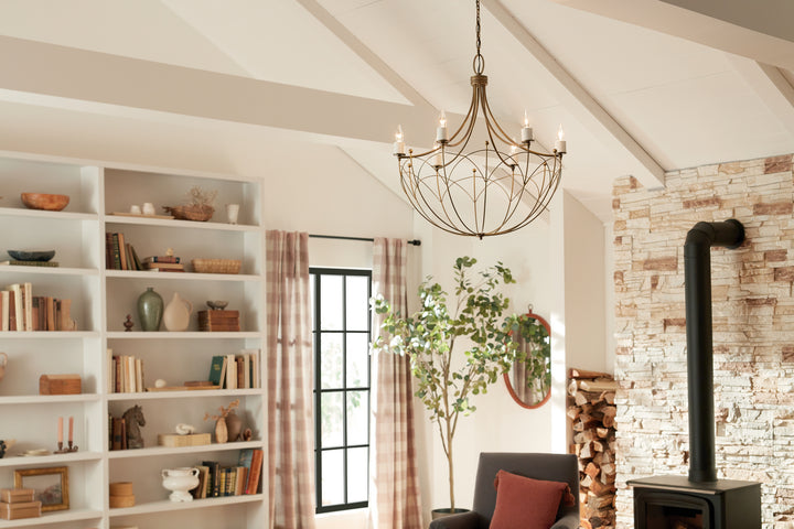 Kichler Canada - 52462CHZ - Six Light Chandelier - Topiary - Character Bronze