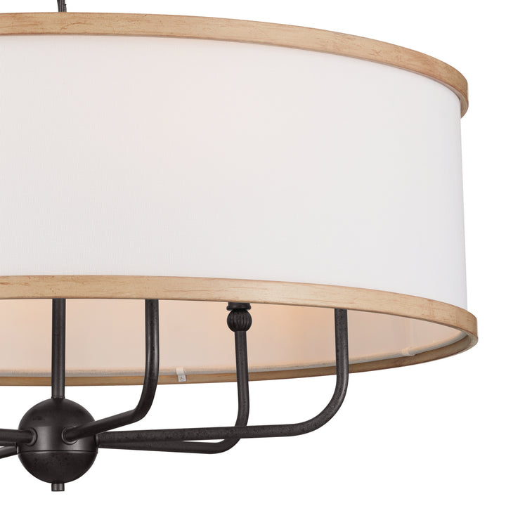 Kichler Canada - 52466AVI - Six Light Chandelier - Heddle - Anvil Iron
