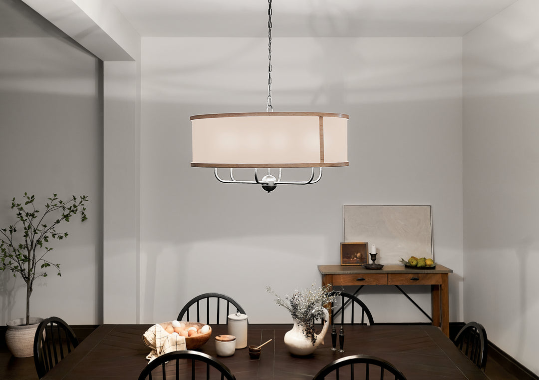 Kichler Canada - 52466AVI - Six Light Chandelier - Heddle - Anvil Iron