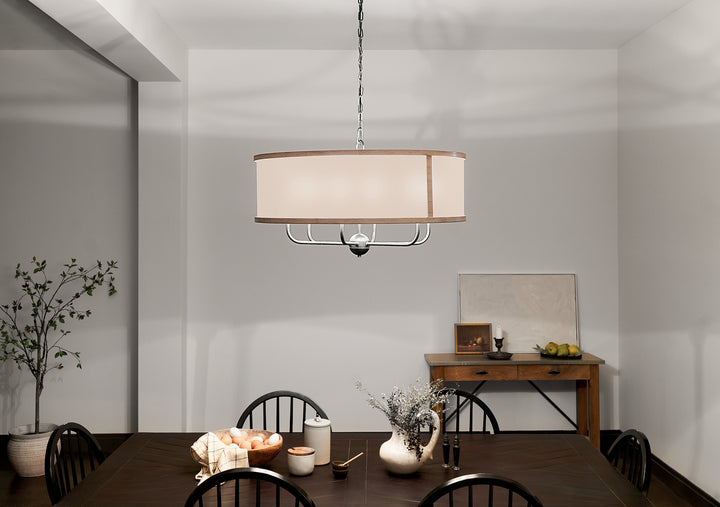 Kichler Canada - 52466AVI - Six Light Chandelier - Heddle - Anvil Iron