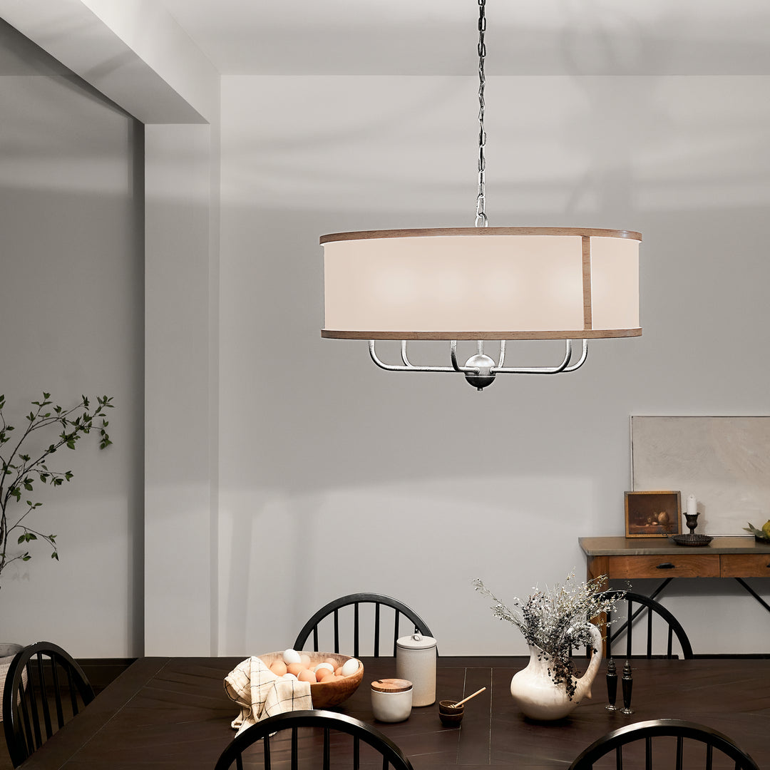 Kichler Canada - 52466AVI - Six Light Chandelier - Heddle - Anvil Iron