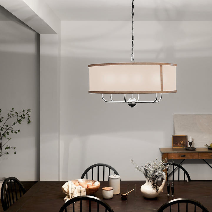 Kichler Canada - 52466AVI - Six Light Chandelier - Heddle - Anvil Iron