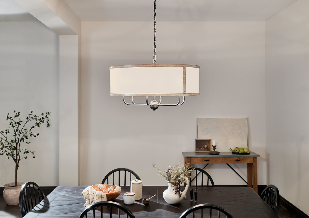 Kichler Canada - 52466AVI - Six Light Chandelier - Heddle - Anvil Iron