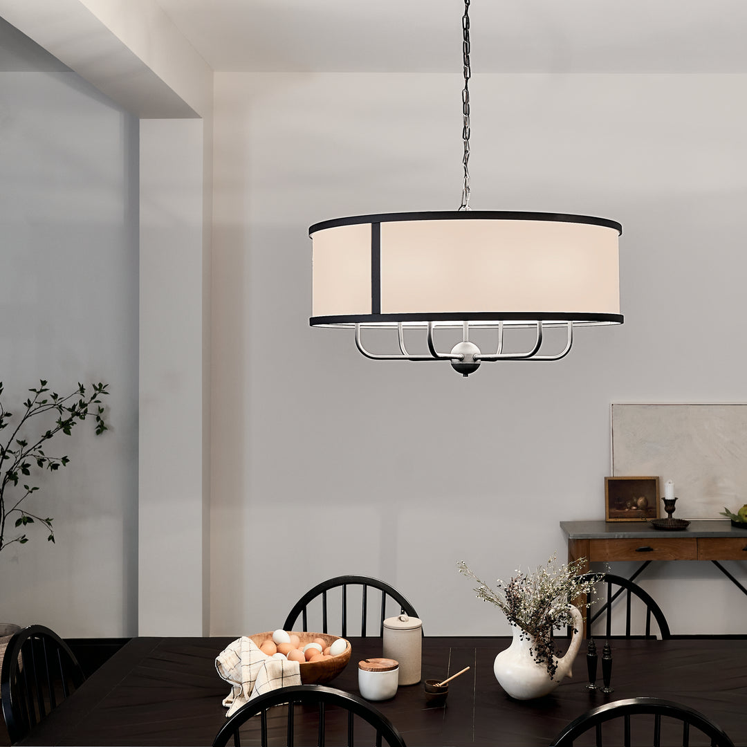 Kichler Canada - 52466BKT - Six Light Chandelier - Heddle - Textured Black