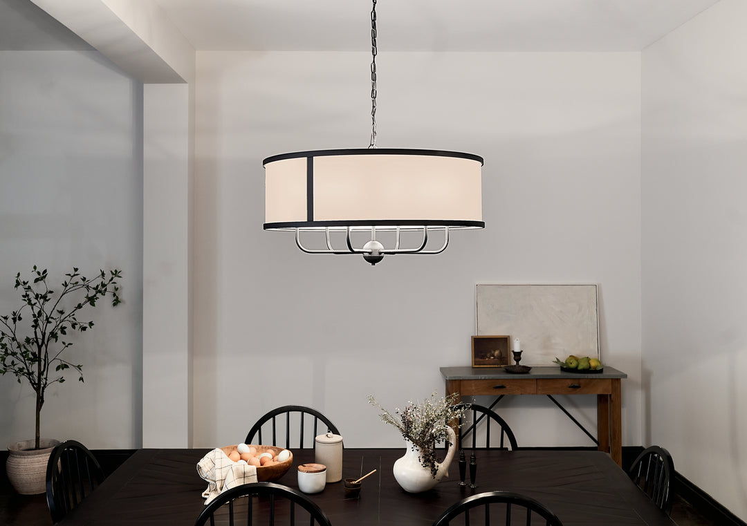 Kichler Canada - 52466BKT - Six Light Chandelier - Heddle - Textured Black