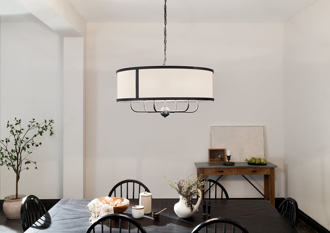Kichler Canada - 52466BKT - Six Light Chandelier - Heddle - Textured Black