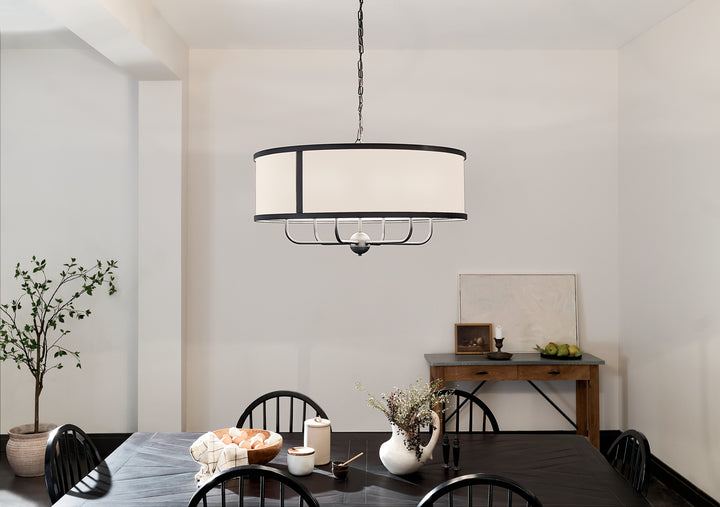 Kichler Canada - 52466BKT - Six Light Chandelier - Heddle - Textured Black
