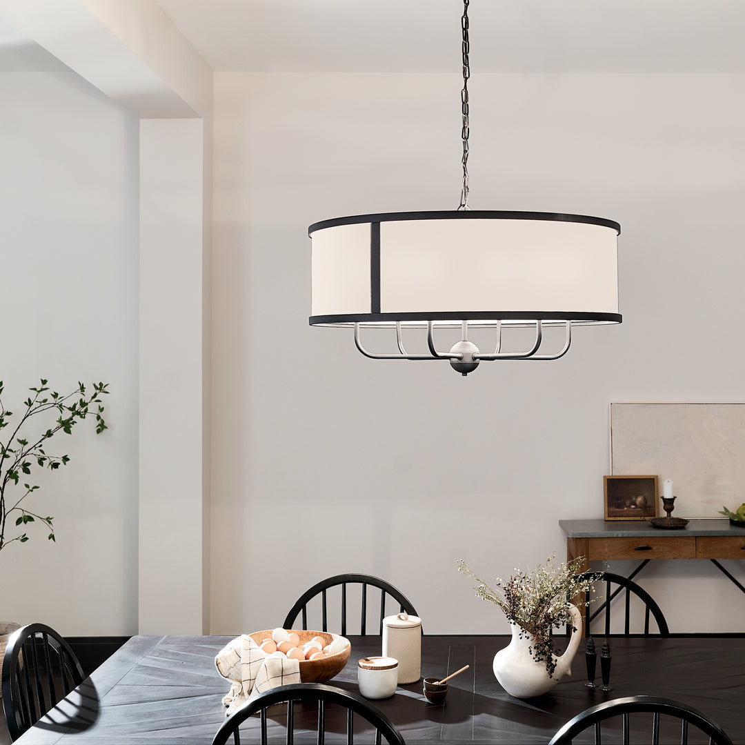 Kichler Canada - 52466BKT - Six Light Chandelier - Heddle - Textured Black
