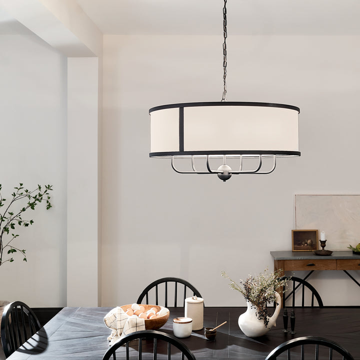 Kichler Canada - 52466BKT - Six Light Chandelier - Heddle - Textured Black