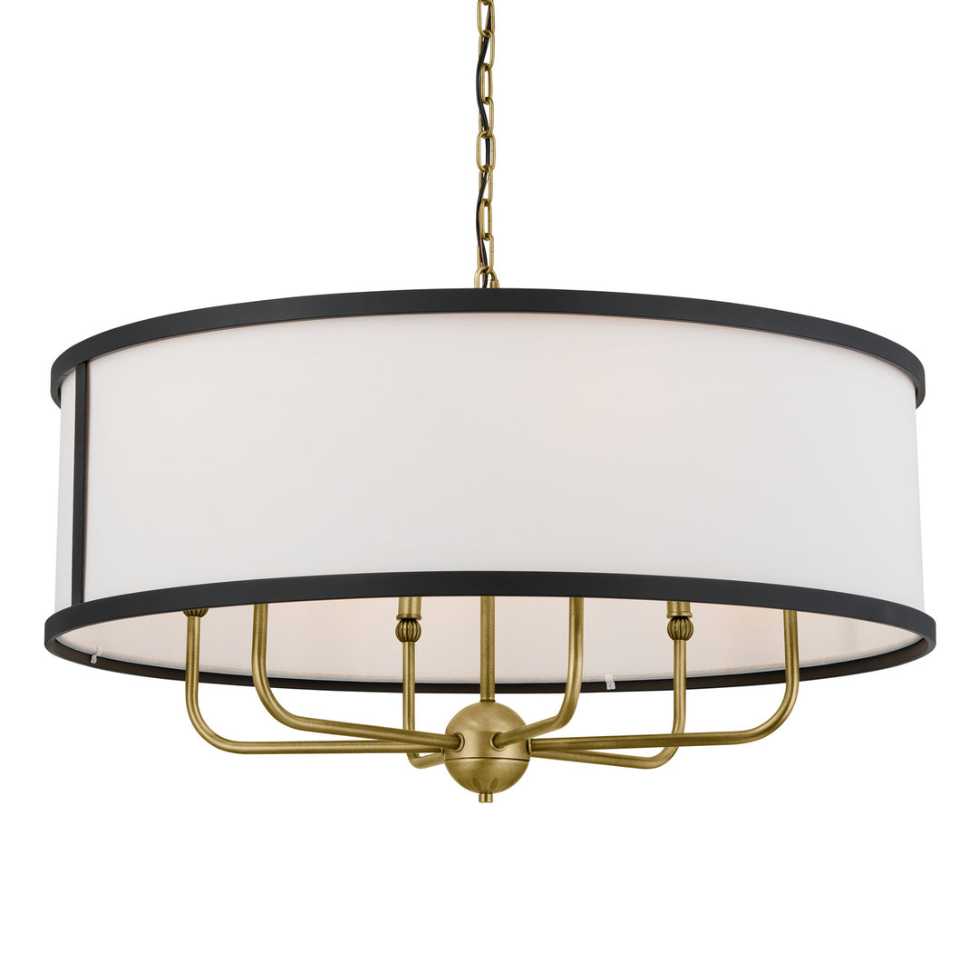 Kichler Canada - 52466NBR - Six Light Chandelier - Heddle - Natural Brass