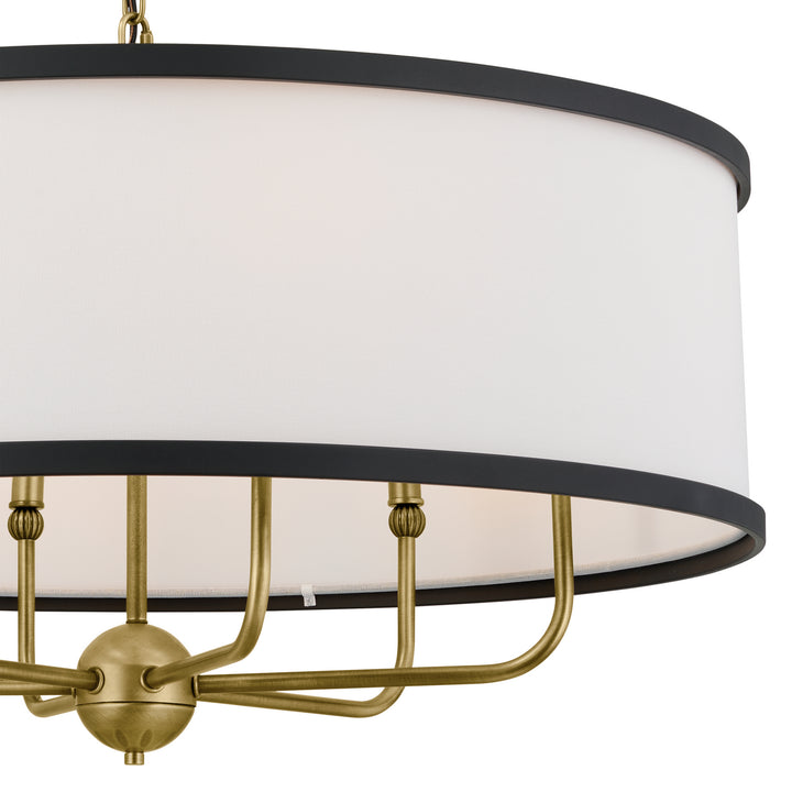 Kichler Canada - 52466NBR - Six Light Chandelier - Heddle - Natural Brass