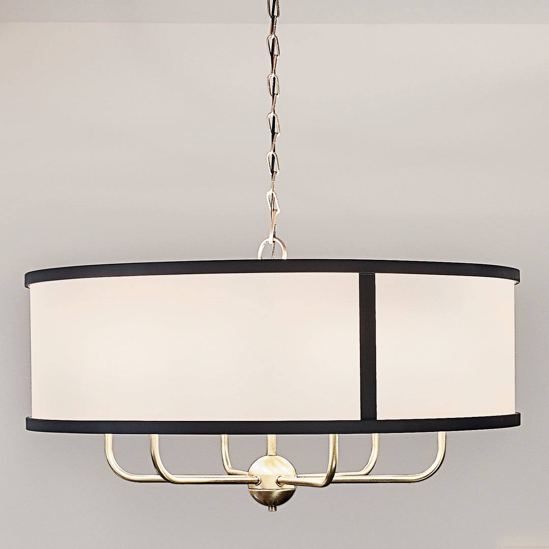 Kichler Canada - 52466NBR - Six Light Chandelier - Heddle - Natural Brass