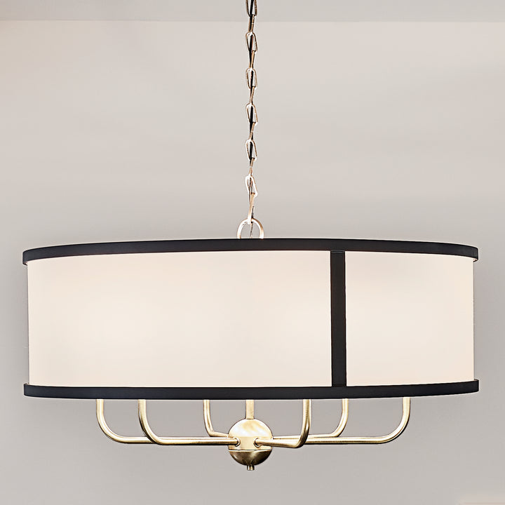 Kichler Canada - 52466NBR - Six Light Chandelier - Heddle - Natural Brass