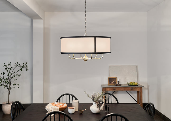 Kichler Canada - 52466NBR - Six Light Chandelier - Heddle - Natural Brass