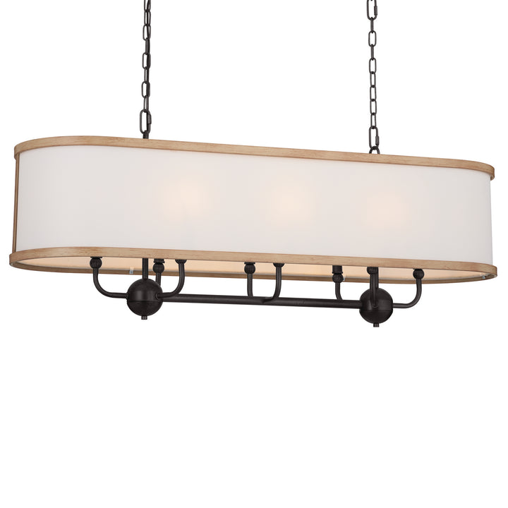 Kichler Canada - 52467AVI - Eight Light Linear Chandelier - Heddle - Anvil Iron