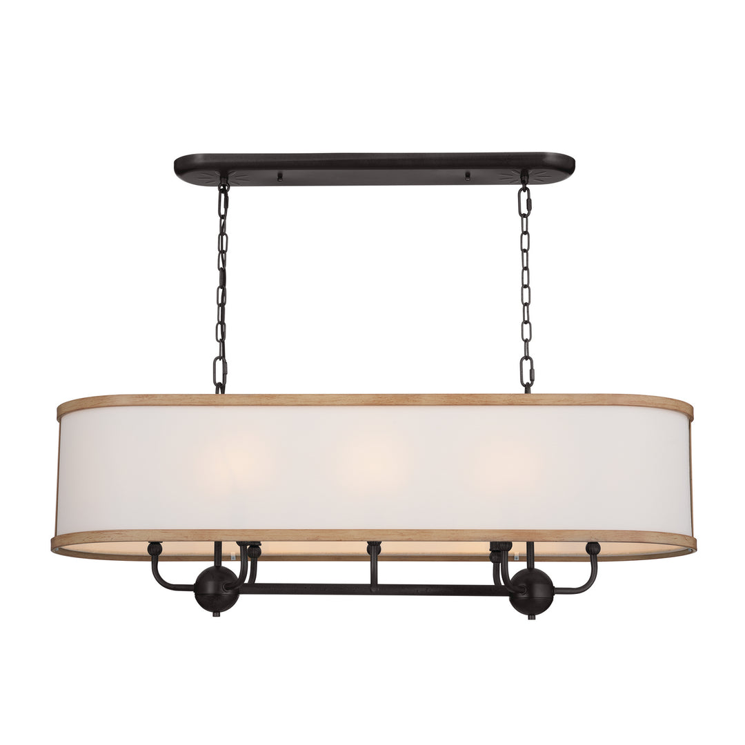 Kichler Canada - 52467AVI - Eight Light Linear Chandelier - Heddle - Anvil Iron
