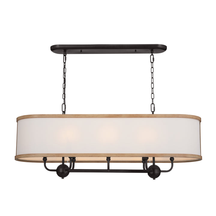 Kichler Canada - 52467AVI - Eight Light Linear Chandelier - Heddle - Anvil Iron