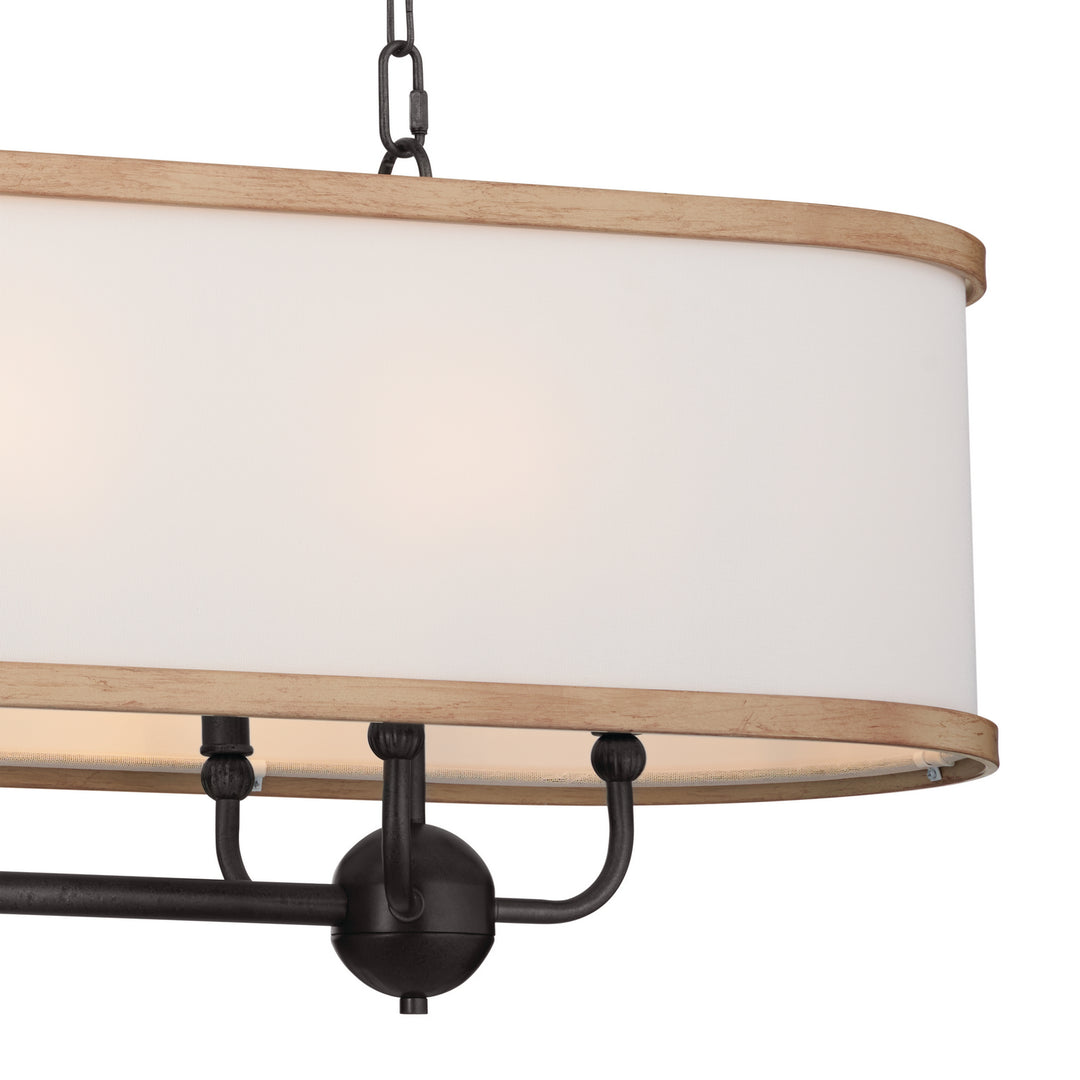 Kichler Canada - 52467AVI - Eight Light Linear Chandelier - Heddle - Anvil Iron