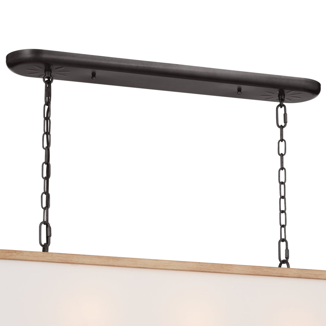 Kichler Canada - 52467AVI - Eight Light Linear Chandelier - Heddle - Anvil Iron