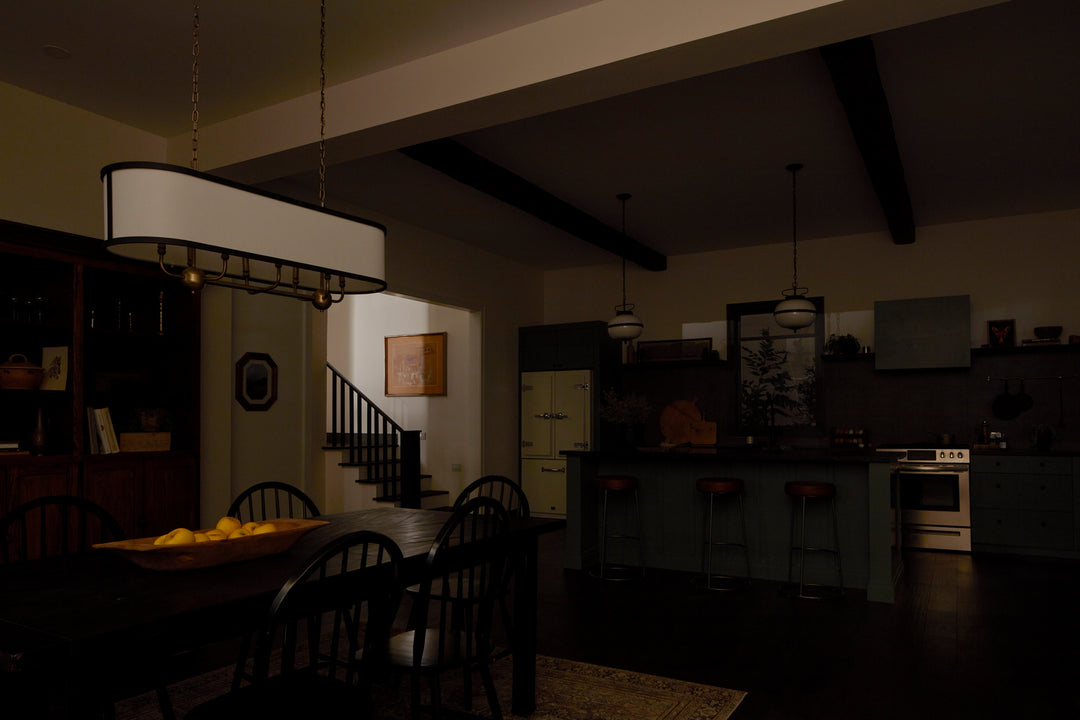 Kichler Canada - 52467NBR - Eight Light Linear Chandelier - Heddle - Natural Brass